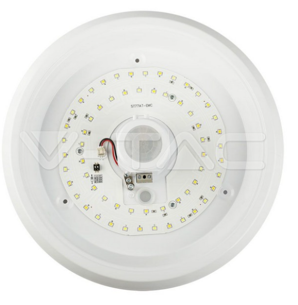 Plafoniera led V-tac chip Samsung sensore PIR 12W 3000-4000-6000K bianco VT-13CCT  -   23418 02