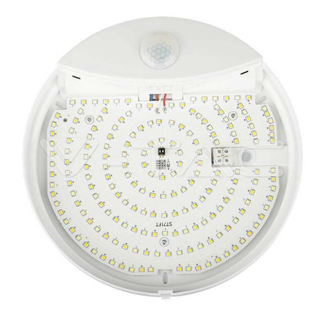 Plafoniera led V-tac chip Samsung sensore PIR 15W 3000-4000-6000K bianco VT-81004 - 23420 02