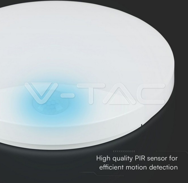 Plafoniera led V-tac chip Samsung sensore PIR 15W 3000-4000-6000K bianco VT-81004 - 23420 04