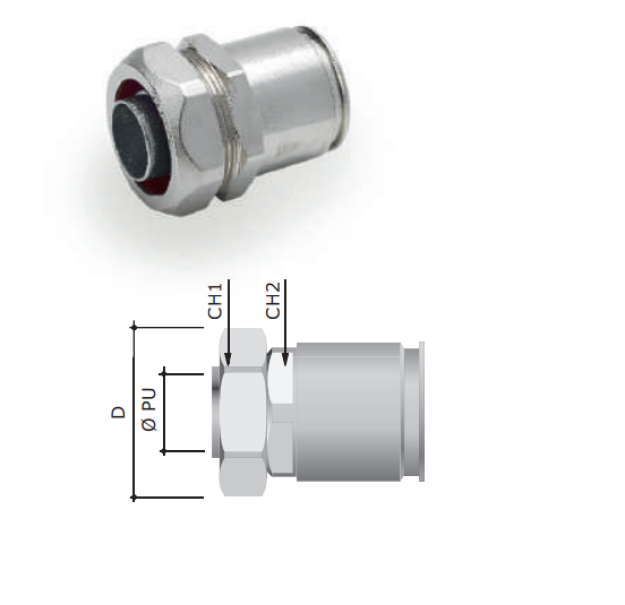 Raccordo rapido tubo Dkc Europe diametro 20mm tubo flessibile -  6117-2020 01