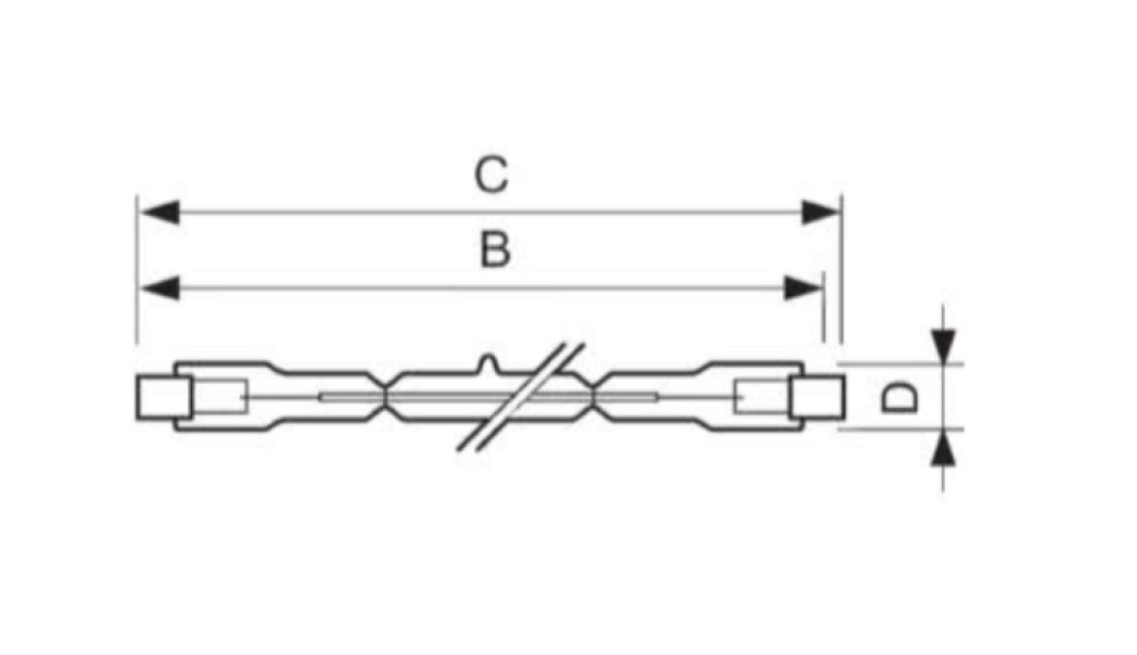 Lampadina lineare alogena T11 Philips attacco R7s 160W 2900K - 160ESPLUS 02