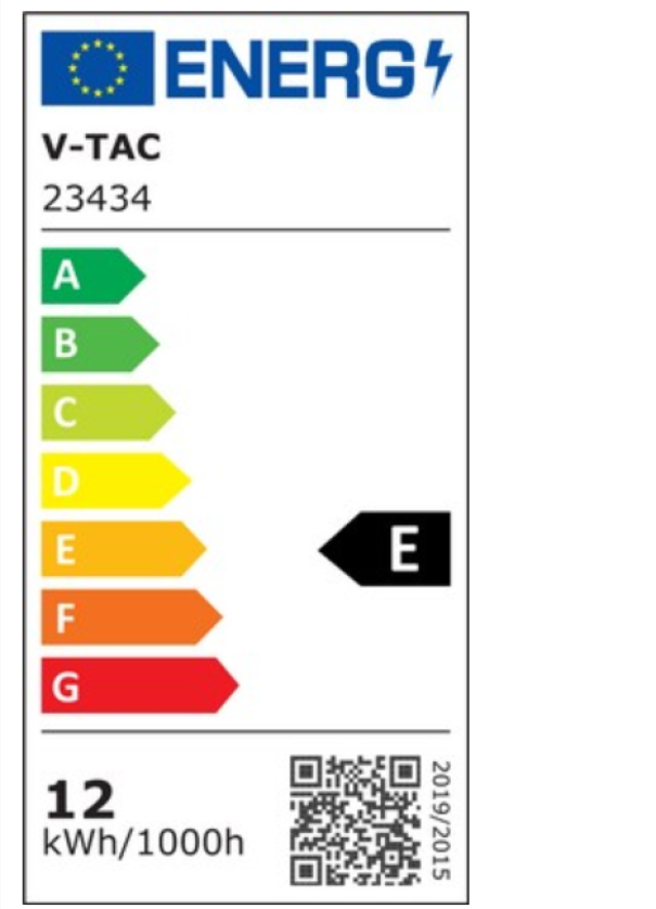 Sospensione led V-tac 12W 3000K nero VT-10124 -  23434 05