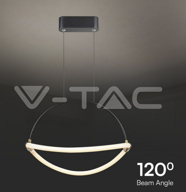 Sospensione led V-tac 12W 4000K nero VT-10124 -  23435 02