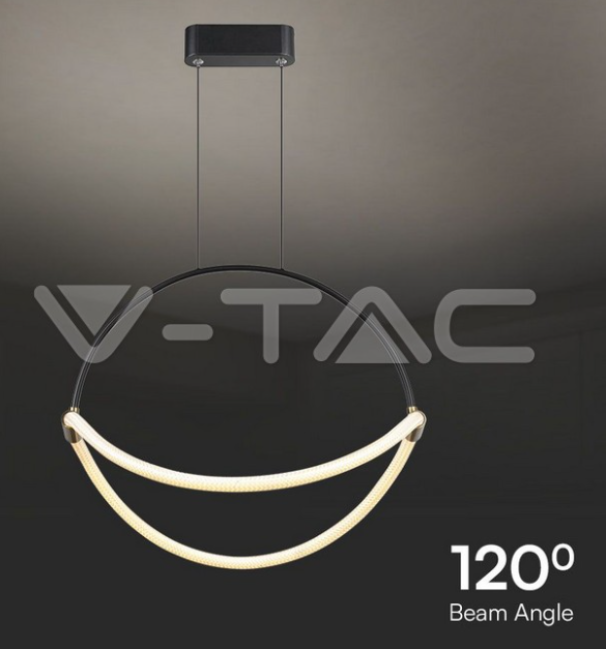 Sospensione led V-tac 16W 4000K nero VT-10125  -  23437 02