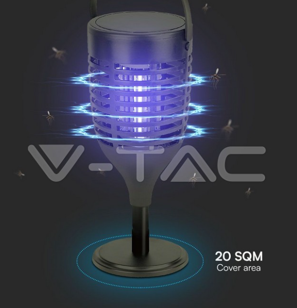 Elettroinsetticida ricaricabile V-tac con pannello solare e Usb 2W VT-3215  - 23459 05