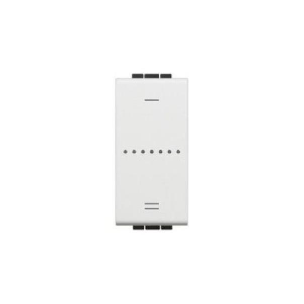 Dimmer universale a pulsante Bticino Livinglight 1 modulo 3 fili bianco N4411N - N4418 01