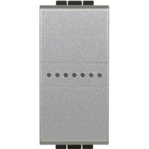 Dimmer universale a pulsante  livinglight 1 modulo 3 fili tech nt4411n - nt4418