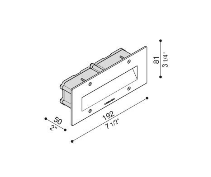 Segnapasso led Lombardo Fix 506 7.2W 3000K corten - LL1200113 02