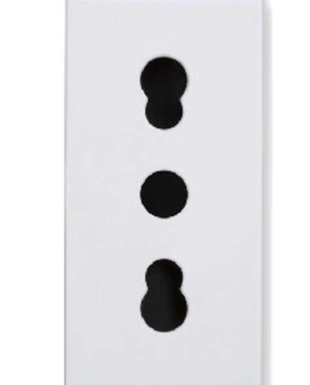 Presa bipasso P11/P17 Urmet 1 modulo 2P+T 16A bianco - 12100/303-9 01