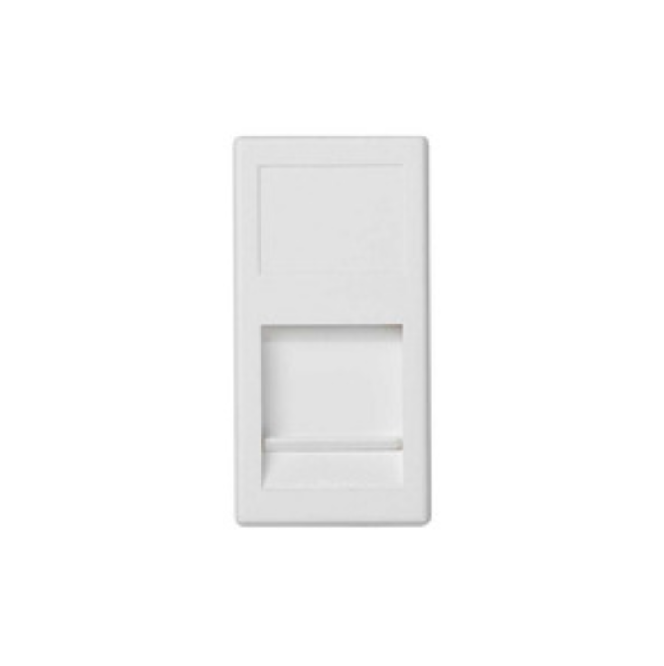 Frontalino connettore RJ45 Keystone Urmet 1 modulo bianco - 12100/A76-9 01