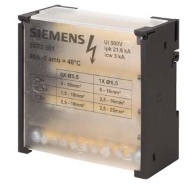 Blocco distributore Siemens 4P 80A 500V - 5ST2501 02