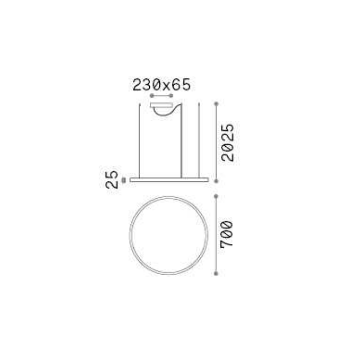 Sospensione led Ideal Lux Oracle Silm 38W 3000K bianco - 229485 02