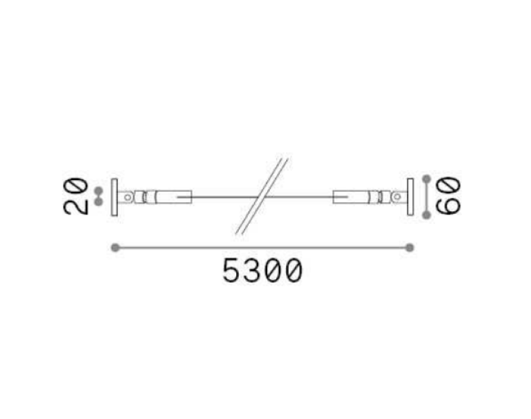 Nastro flessibile Ideal Lux Tesi per applicazione da parete da 5.3m nero - 302263 02