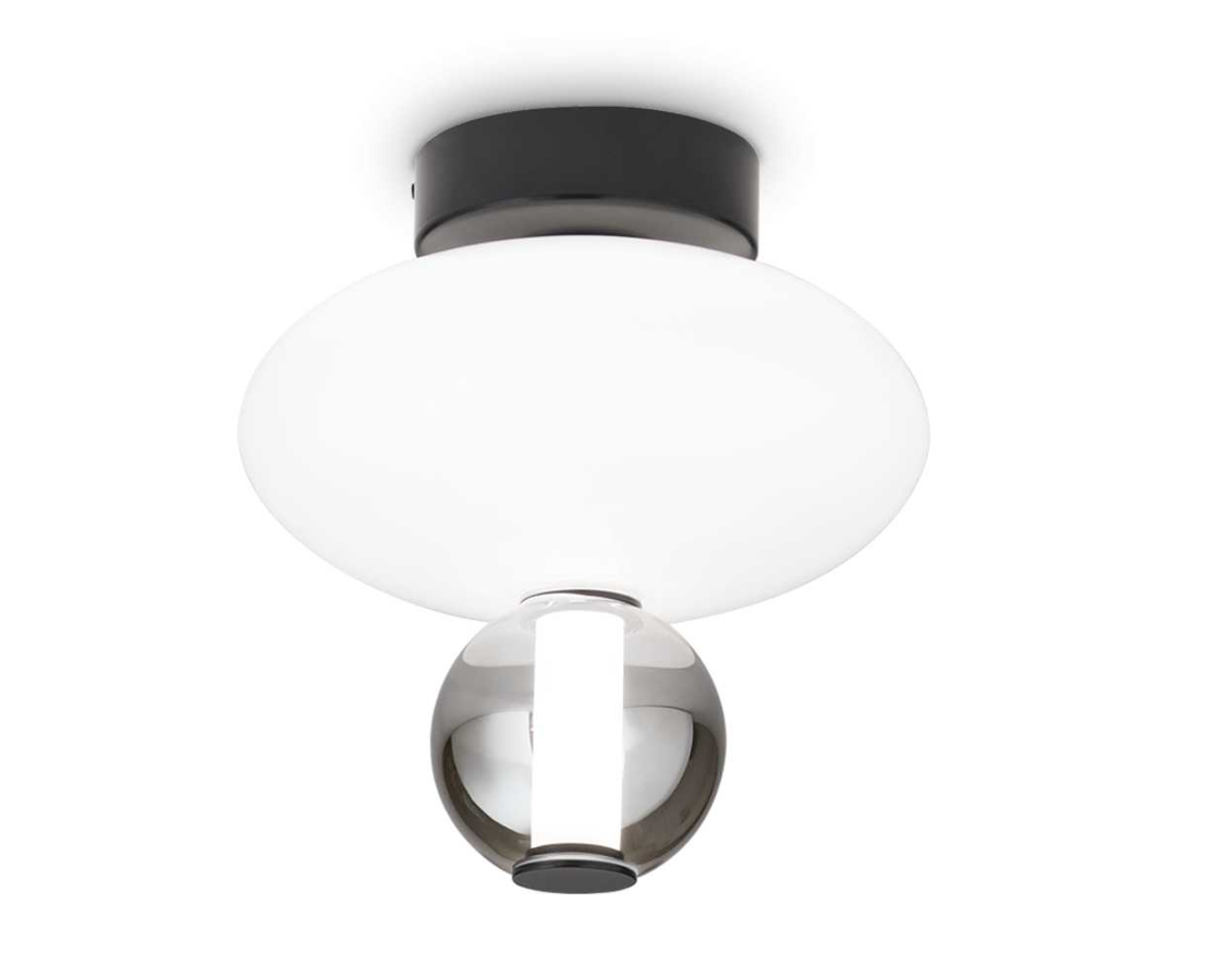 Plafoniera led Ideal Lux Lumiere-2 PL 18W 3000K nero - 314228 01