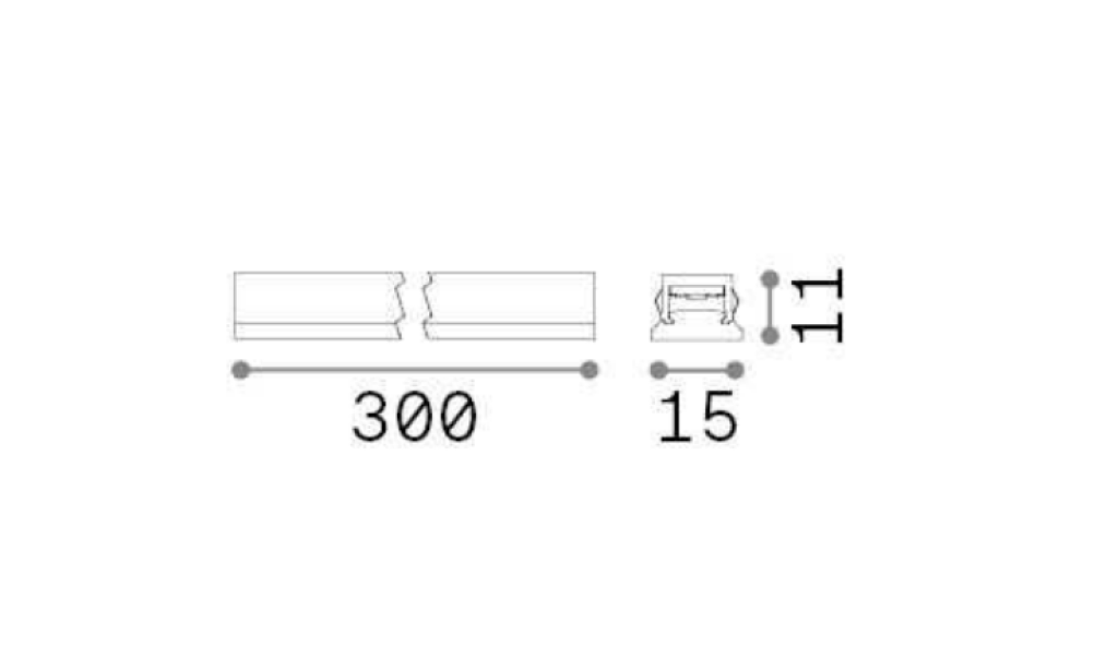 Lampada led dimmerabile a binario Ideal Lux Stick wide 6W 3000K nero - 329444 05