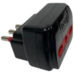 Adattatore rosi 2p+t 10/16a 250v nero - rs78026t