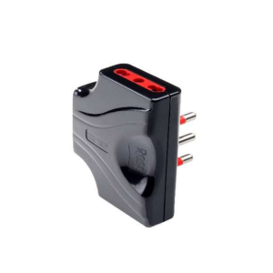 Adattatore triplo rosi 2p+t 10/16a 250v nero - rs78133t