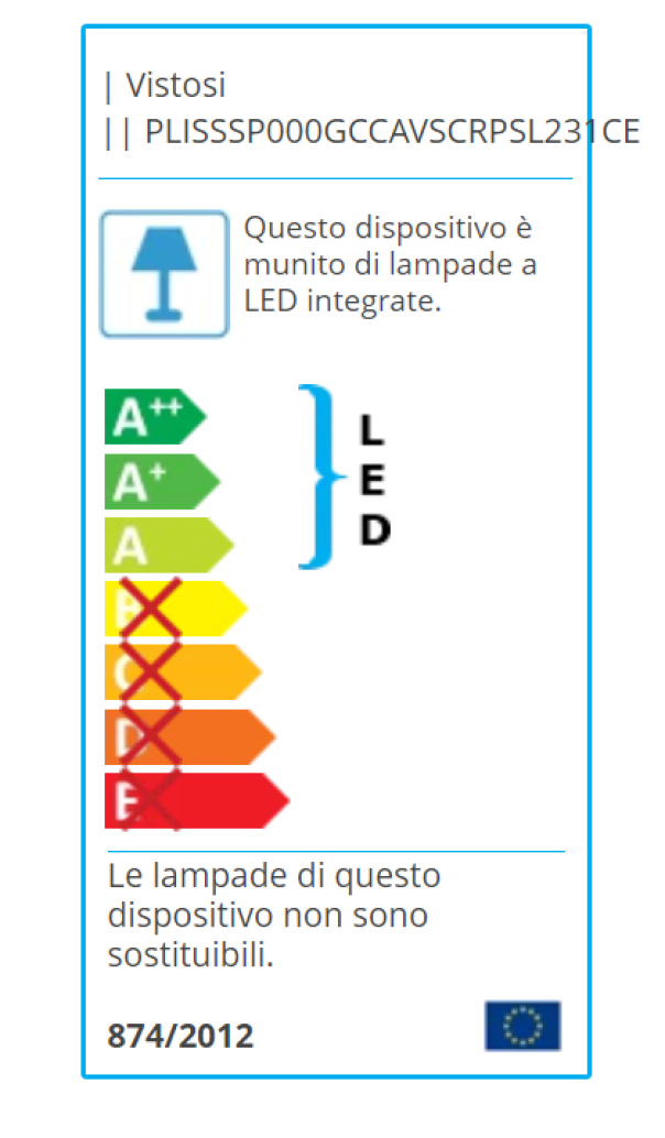 Sospensione led Vetreria Vistosi Plisse 12W 2700K cristallo PLISSSP000GCCAVSCRPSL231CE - 2020200416003 03