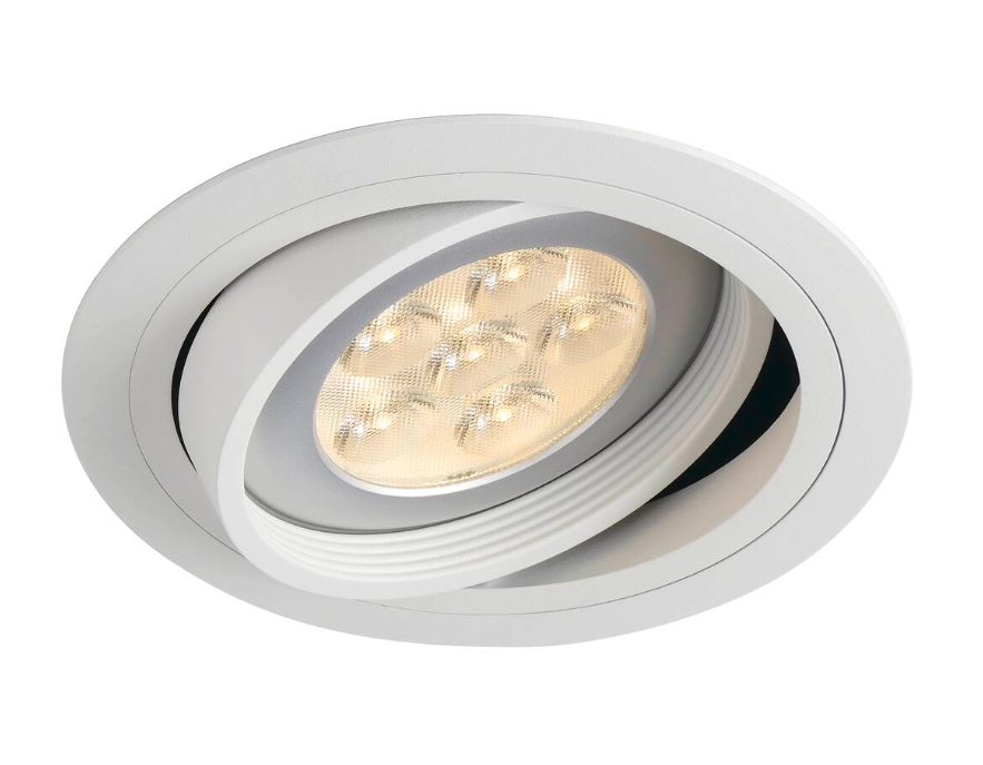 Incasso orientabile rotondo SLV New Tria 1 1xGU10 max 75W bianco - 113540 02