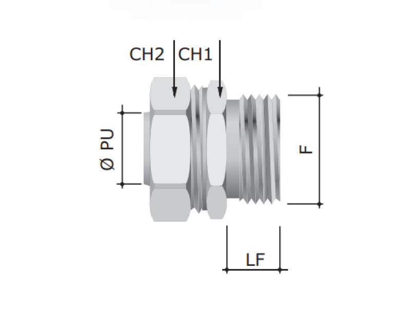 Raccordo maschio DKC Europe diametro 21mm - 6014-22 02