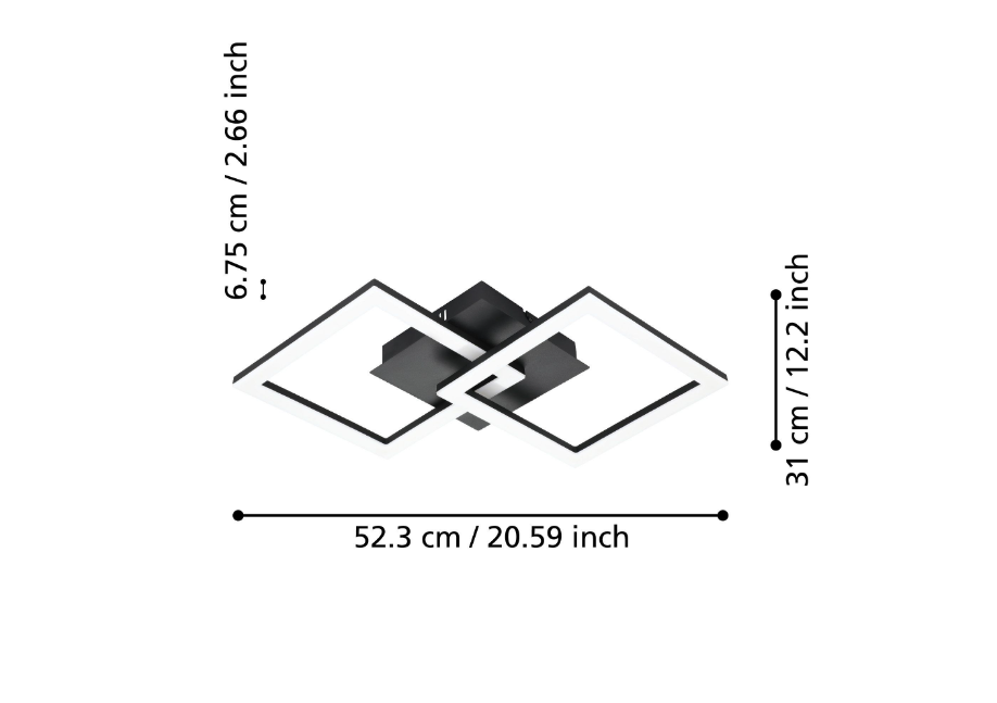 Plafoniera led Eglo Paranday-Z 21.5W 3000-6500K nero - 900316 03