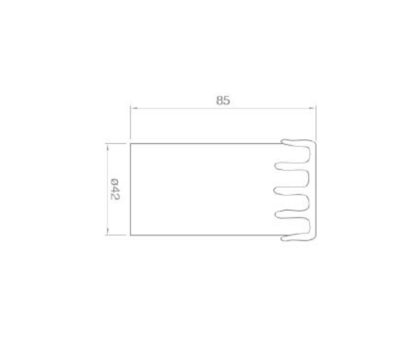 Rivestimento a candela FAI attacco E27 da 85x42mm bianco - 2202/BI 02