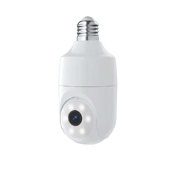 Telecamera a lampadina wifi smart Visiotech attacco E27 2304x1296p bianco - DP01 01