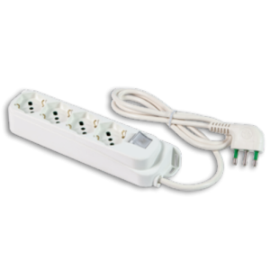 Multipresa 4 posti  omega 2p+t 16a cavo da 1.5m bianco - 47420