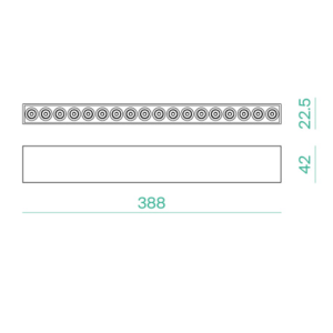 Faretto led logica puntiforme klik klak mini 24w 3000k 24v sistema magnetico bianco - 41722