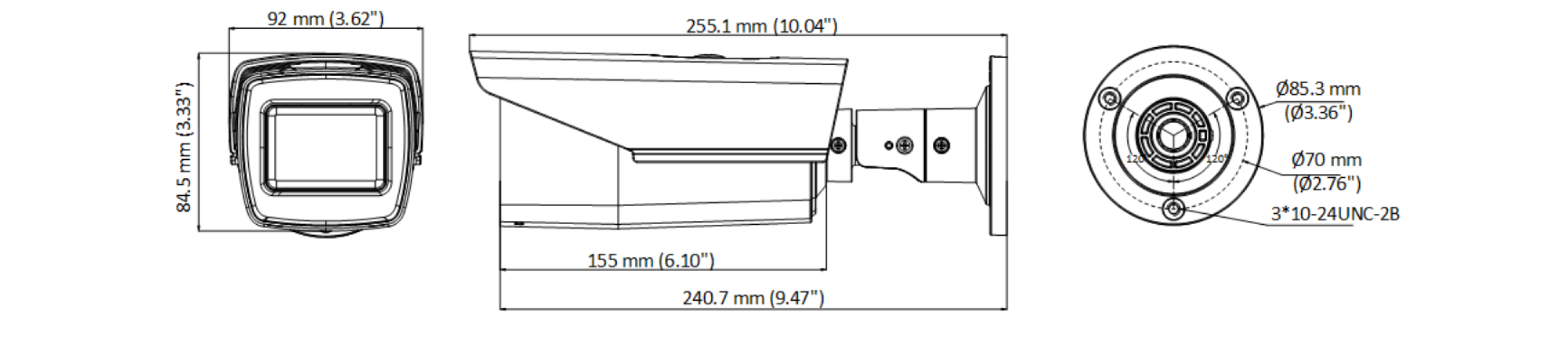 Telecamera bullet varifocale Hikvision max 8.8W 2560x1944P bianco - 300513458 02