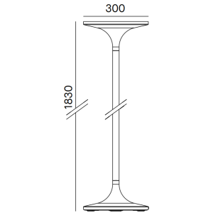 Lampada da terra led  deco 34w 3000k bianco - dl044/bi