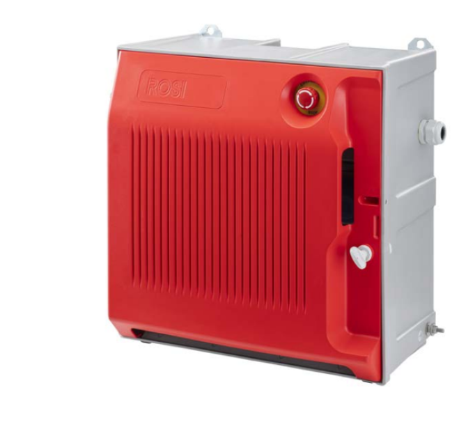 Quadro ASC Rosi Materiale Elettrico 4x3P 16A 14kW con pulsante di emergenza rosso - 1003101 01