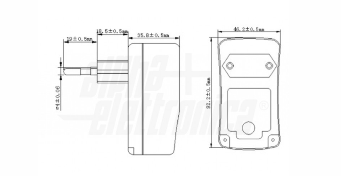 Alimentatore switching Alpha Elettronica 24W 6 connettori cavo da 1m nero - KD2520/1 03