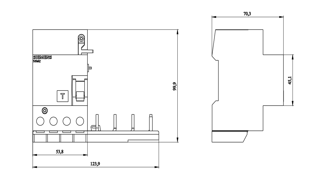 Blocco differenziale Siemens 4P 500mA 400V - 5SM27456 02