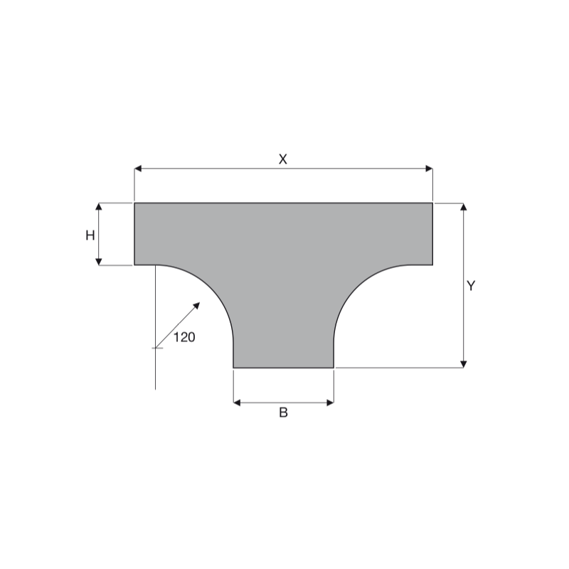 Derivazione a T in discesa Sati 376x265mm - 1042453 02