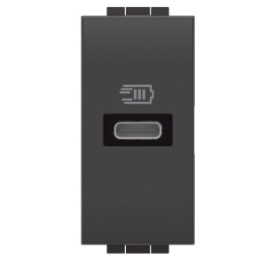 Presa usb-c  living light 20w 1 modulo nero - l4192c