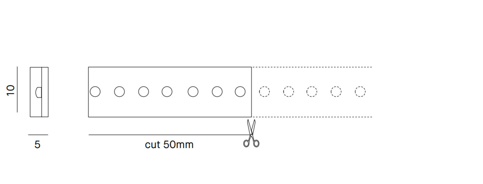 Striscia led Nobile Illuminazione 35W 4000K da 5m - 70052/N 02