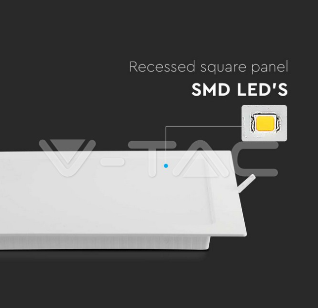 Pannello led quadrato V-tac da incasso 24W 4000K VT-61024  - 10490 03