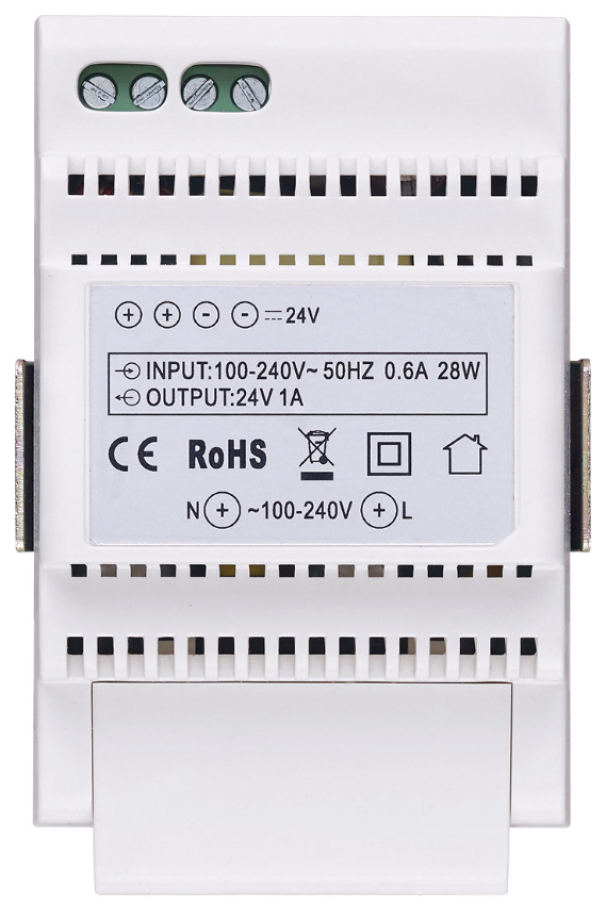 Monitor vivavoce Vimar Elvox 7 pollici con alimentatore bianco - K42932 02