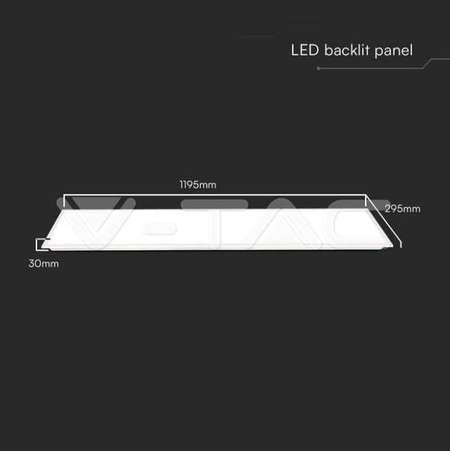 Pannello led rettangolare V-tac 40W 6500K bianco VT-61140 - 23148/B1 03