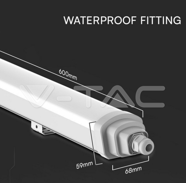 Plafoniera led impermeabile V-tac Chip Samsung GT 18W 6500K VT-12017  - 23392 04