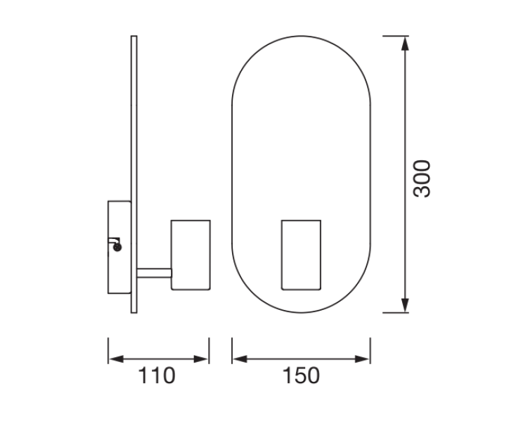 Lampada da parete Ledvance Decor 1xE27 max 8W legno - LUM757080 04