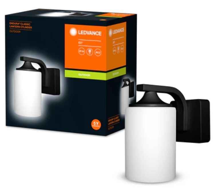 Lampada da parete Ledvance Endura Classic Lantern 1xE27 max 60W nero - LUM392663 01