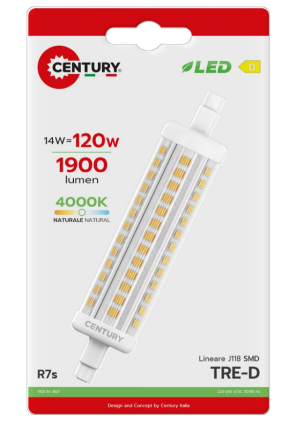 Lampadina led Century attacco R7s 14W 4000K - TR-1411840BL 02