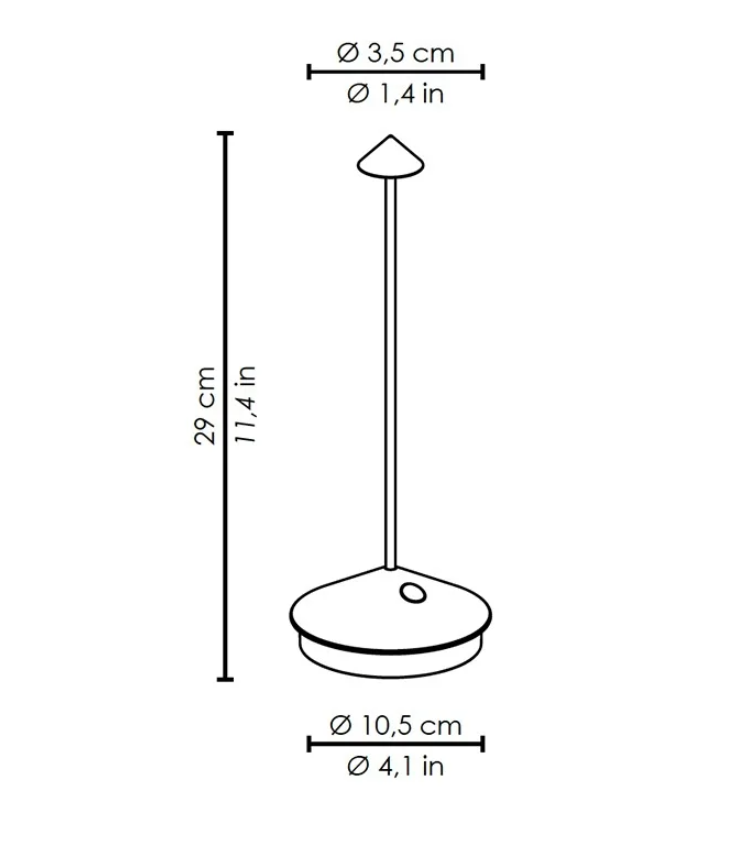 6 lampade da tavolo led Zafferano Pina Pro 2.2W 2200-2700-3000K bianco - LD2656B3 02