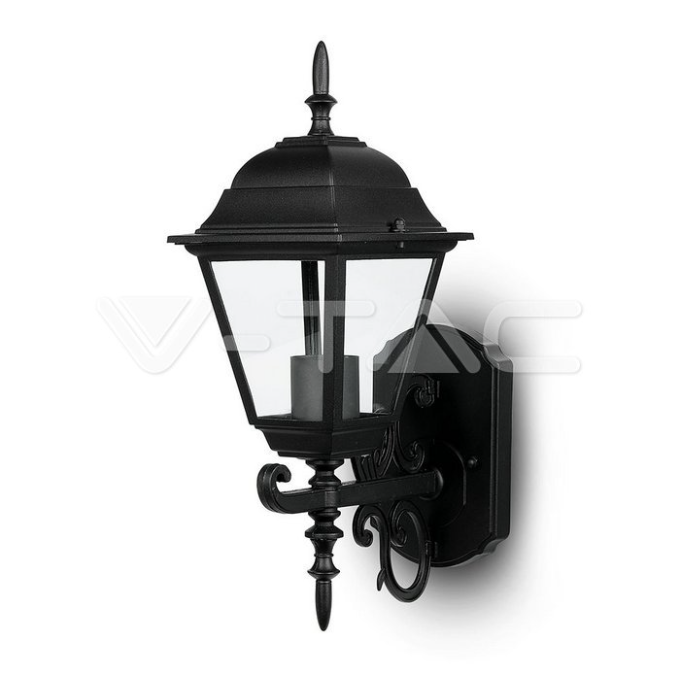 Lampada da parete V-tac 1xE27 max 60W nero VT-760 - 7519 01