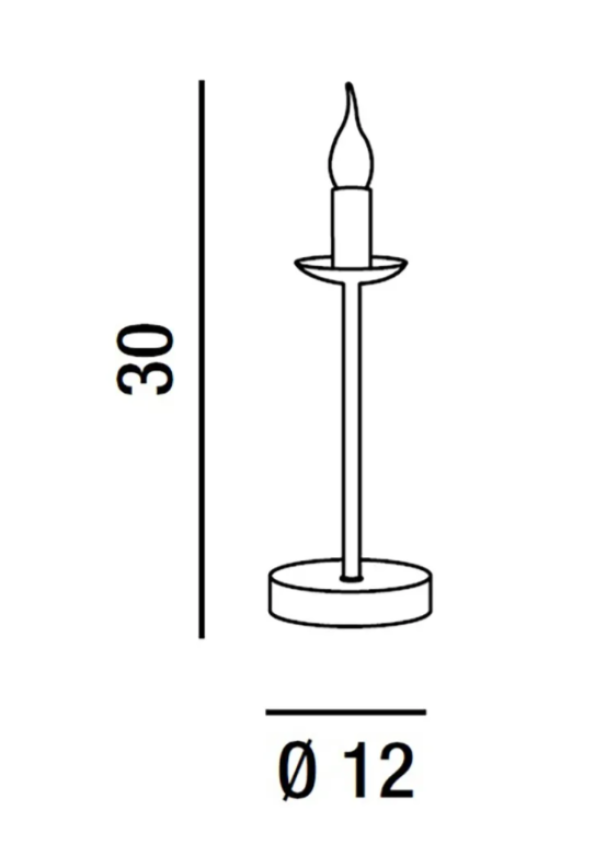 Lampada da tavolo Perenz Ducale 1xE14 max 40W tortora - 6268TO 02