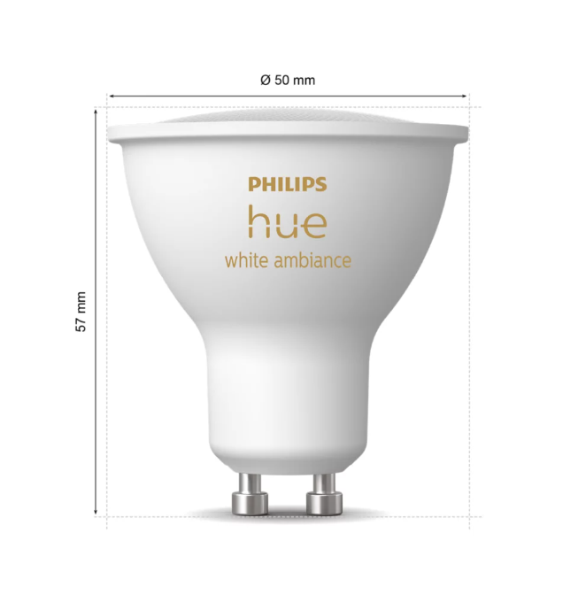 Lampadina led smart Philips Hue attacco GU10 4.2W 2200-6500K - 22997600 03