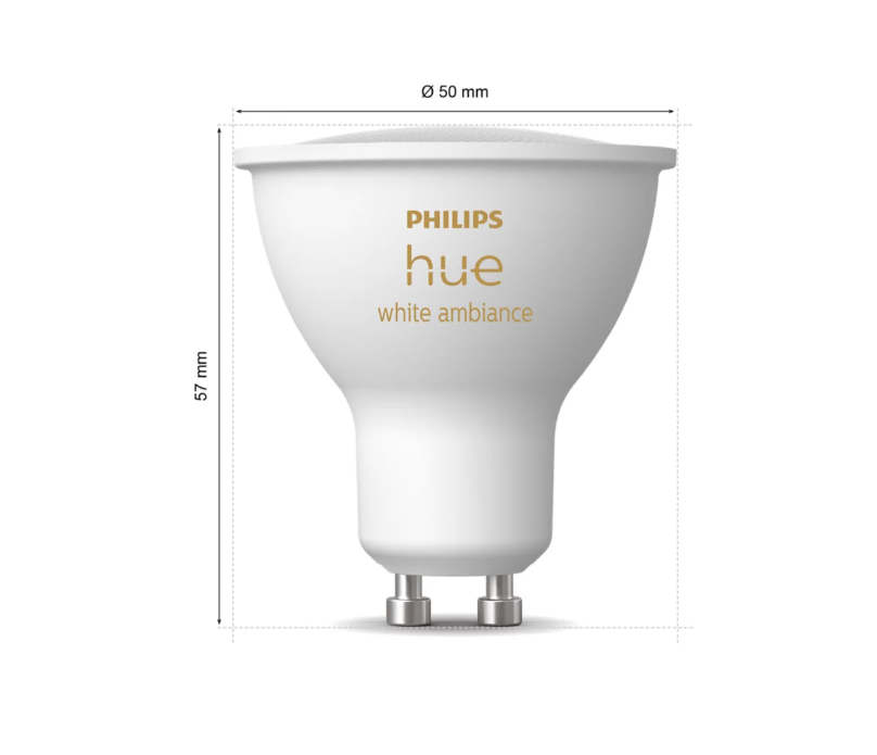 Lampadine led smart Philips Hue attacco GU10 2x4.2W 2200-6500K 2pz - 23003300 03