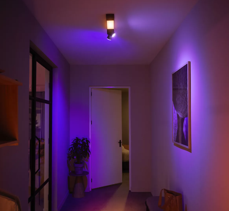 Plafoniera con faretti led bluetooth Philips Hue Centris 2x5.7W + 11W 2000-6500K nero - 31831100 04